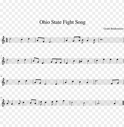 ohio state fight song sheet music composed by grant - malo mart sheet music PNG file with alpha