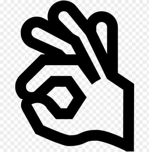 ok hand icon - finger symbol Transparent PNG images for graphic design