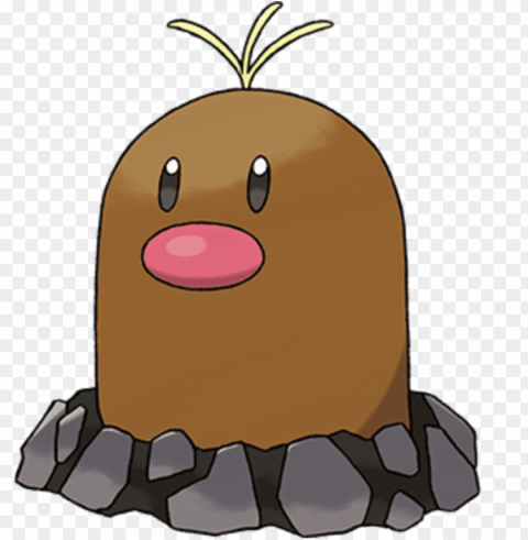 okemon alolan diglett Isolated Graphic on Clear Background PNG