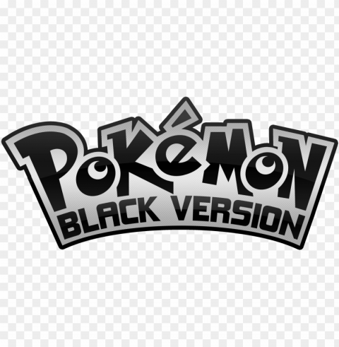 okemon logo - pokemon black and white logo Transparent PNG Isolated Item