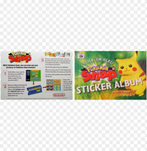 okemon snap sticker album and pokemon snap station - pokemon sna Isolated Item on Clear Background PNG