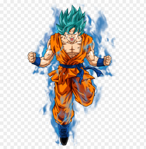 oku super saiyan clipart transparent - goku super saiyan god blue PNG with clear background set