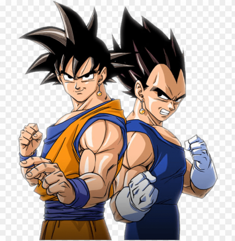 oku & vegeta more - dragon ball z vegeta y goku Isolated PNG Graphic with Transparency