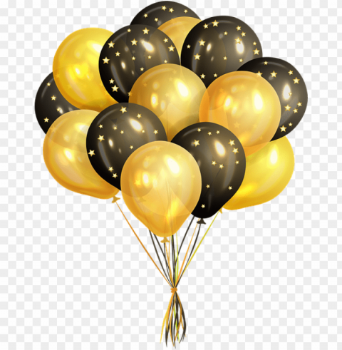 old and black balloons vector PNG Isolated Illustration with Clarity