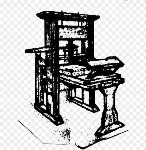 old big image - printing press vector PNG files with transparent elements wide collection