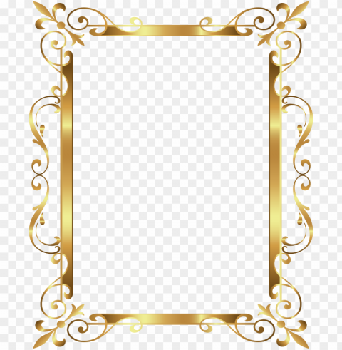 old border frame deco clip art image frame - gold box border vector Transparent background PNG stockpile assortment