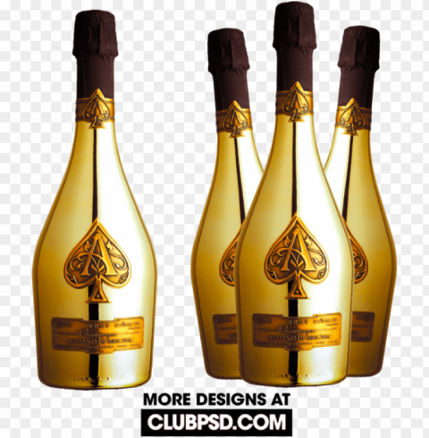 old bottle - emu gold armand de brignac brut gold champagne vintage PNG graphics with alpha transparency bundle