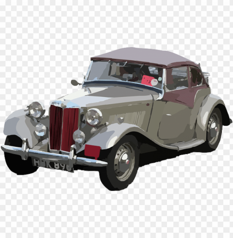 Old Car Style Cars - Public Domain Vintage Car Vectors PNG With Clear Background Set