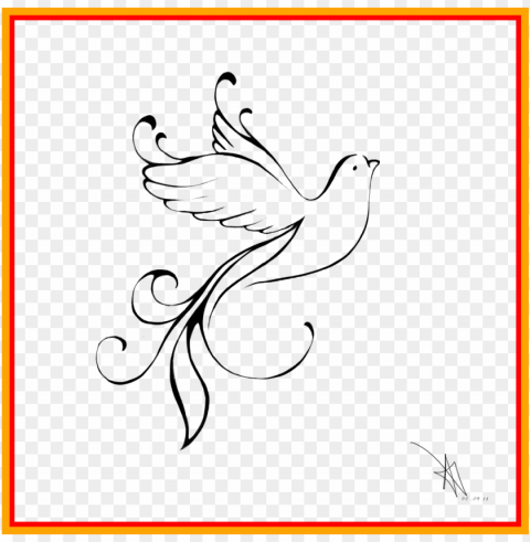 old clipart dove - dessin de colombe pour tatouage HighQuality Transparent PNG Isolated Artwork