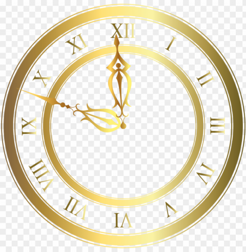 Old Clock Clipart PNG Graphic With Transparency Isolation