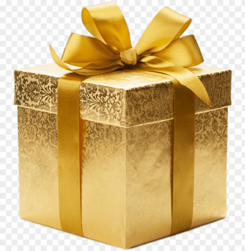 old coloured gift box - gold gift box PNG images with alpha mask