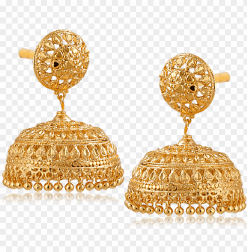 old earrings jhumka design nilanjan arts 18k gold - earri Clear PNG images free download
