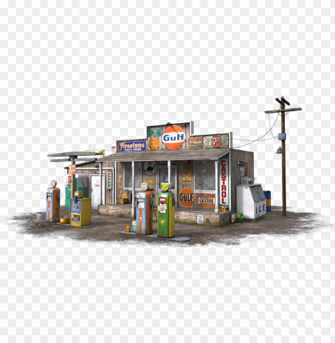 old gas station photos - poly gas gas statio Transparent PNG images set