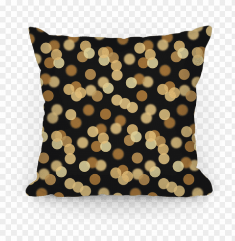 old glitter bokeh pattern pillow - black and gold pillow PNG transparent elements package PNG transparent with Clear Background ID 9d45593f