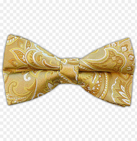 old - gold pattern bow tie Isolated Subject on HighQuality Transparent PNG
