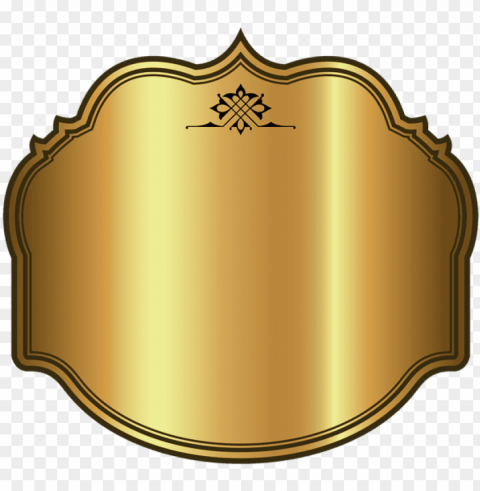 Golden Shield with Ornate Border and Crossed Swords Design Isolated Artwork on Transparent Background PNG