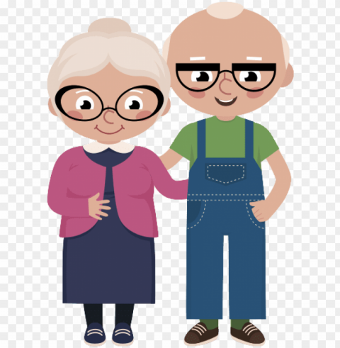 old married couple - desenho casal de velhinhos Isolated Subject on HighQuality Transparent PNG PNG transparent with Clear Background ID b2518ba1