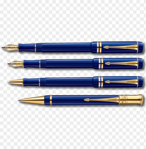 old pen for kids - parker duofold lapis lazuli fountain pen international Isolated Subject on Clear Background PNG