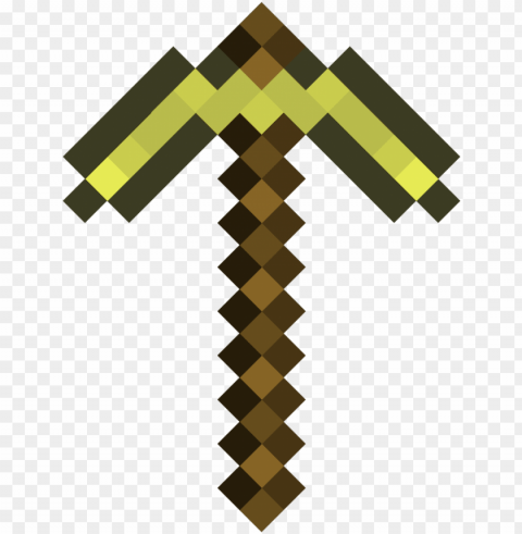old pickaxe - minecraft diamond pickaxe Transparent PNG Isolated Subject