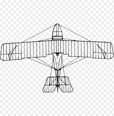 Old Plane Top View PNG Files With Alpha Channel Assortment