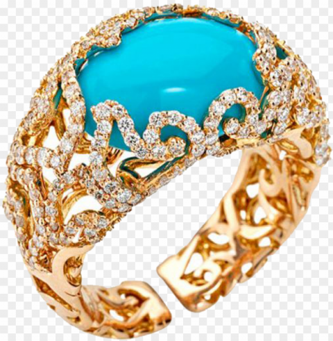 old rings mart - turquoise diamond ri Isolated Subject in Clear Transparent PNG