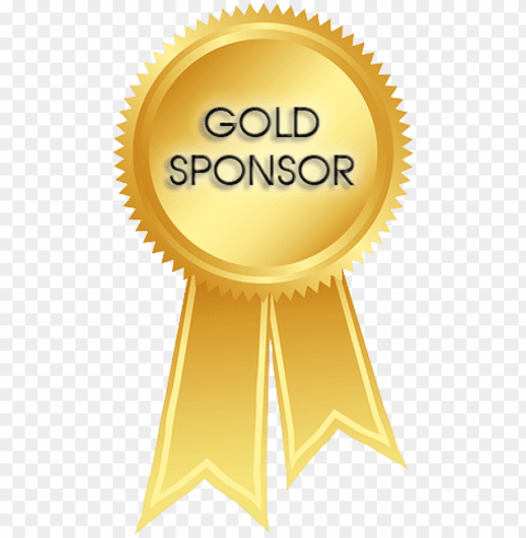 old sponsor - award gold ribbon PNG with clear transparency