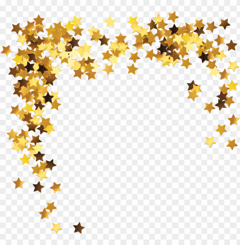 old stars decoration clipart picture - gold stars clip art Isolated Graphic on Transparent PNG