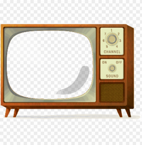 Old Television Isolated Subject In Clear Transparent PNG