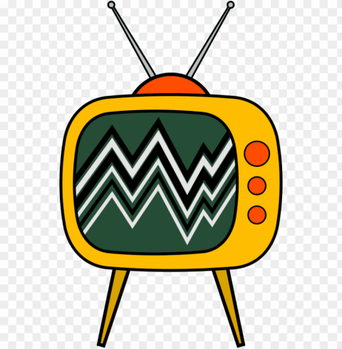 old tv cartoon Isolated Design Element on Transparent PNG