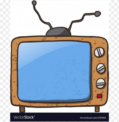 Old Tv Cartoon Isolated Element In HighResolution Transparent PNG