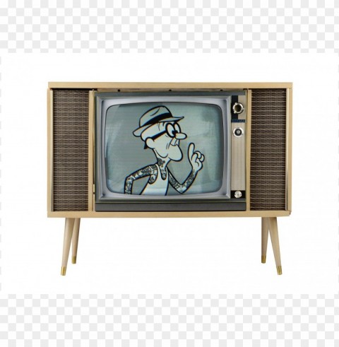 Old Tv Cartoon Isolated Element With Clear PNG Background