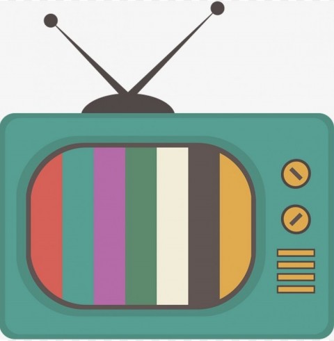 Old Tv Cartoon Isolated Graphic Element In HighResolution PNG