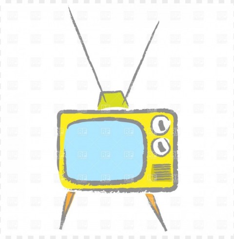 old tv cartoon Isolated Graphic on Clear Background PNG