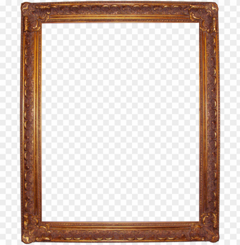 old wooden frame Isolated Icon on Transparent Background PNG