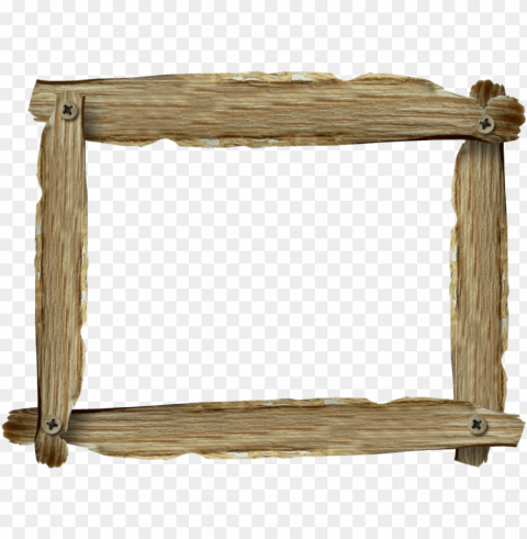 old wooden frame Isolated Illustration in Transparent PNG
