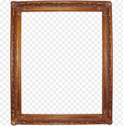 old wooden frame Isolated Item on Clear Transparent PNG