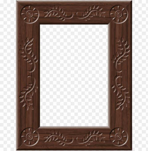 old wooden frame Isolated Item on Transparent PNG