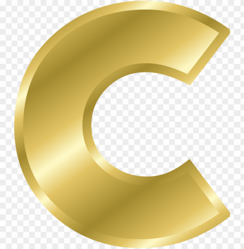 olden clipart alphabet - letter c gold PNG images with transparent canvas