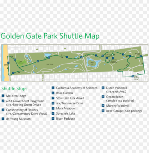 olden gate park shuttle map - golden gate park rose garde PNG for use