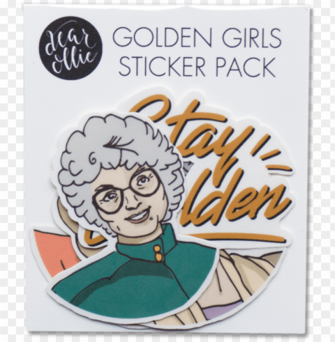 Olden Girls Sticker Pack - Cartoo ClearCut Background PNG Isolated Item