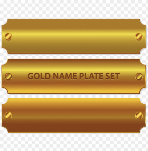 olden name plate pic - gold name plate vector PNG transparent photos for design
