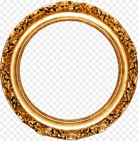olden round frame transparent1 - gold circle frame PNG images with transparent space