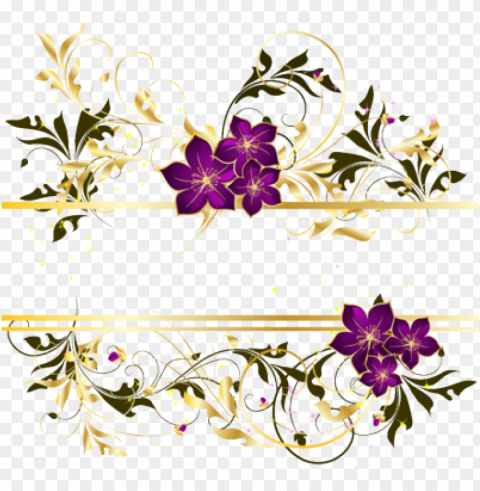 olden vector swirl gold swirls border swirl - purple and gold flower Transparent PNG images database
