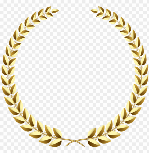 olden wreath clip art image - gold laurel wreath Isolated Subject in HighQuality Transparent PNG