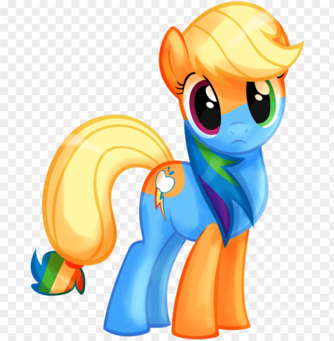 oldennove fusion rainbow dash safe solo sparkles - rainbow dash and applejack fusio Isolated Character on HighResolution PNG