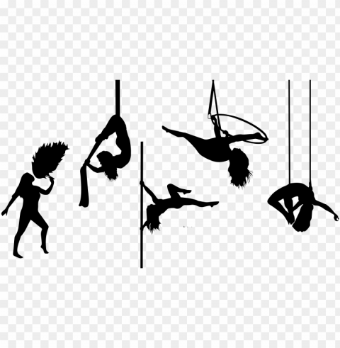 ole fitness and aerial arts studio - aerial silhouette Free PNG images with transparent backgrounds