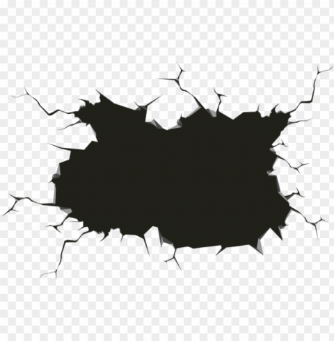 olf ball clipart wall crack - crack on the wall PNG Isolated Subject with Transparency