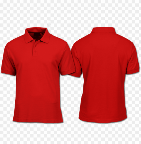 olo - red polo shirt mocku PNG Image with Clear Background Isolated