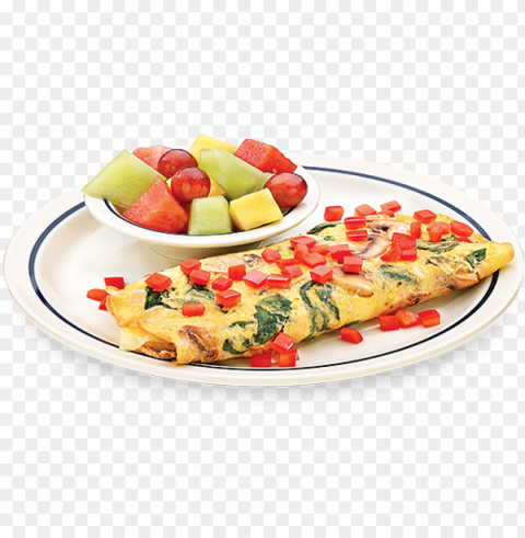 omelette transparent - veggie omelette Isolated Artwork on Clear Background PNG