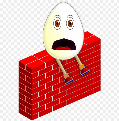 on a big image - humpty dumpty on a wall PNG with no background for free